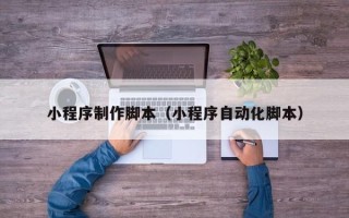 开平小程序制作脚本（小程序自动化脚本）